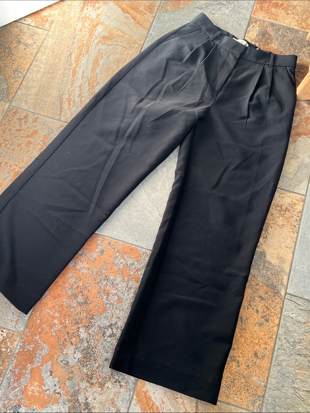 Abercrombie & Fitch Black Pleated Dress wide leg Pants